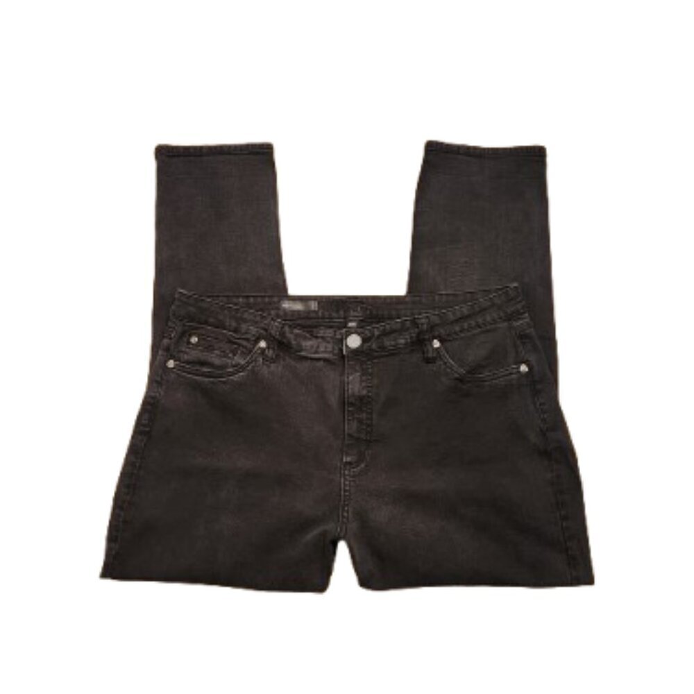 Kut from the Kloth Black Rinse High-Rise Katy Boyfriend Jeans    Size: 20W
